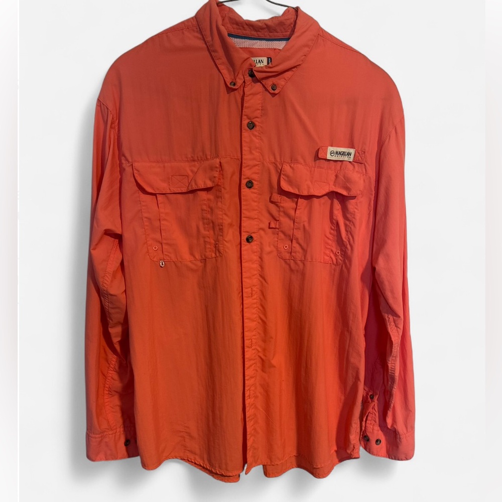 Magellan Outdoors Orange Lightweight Shirt Jacket